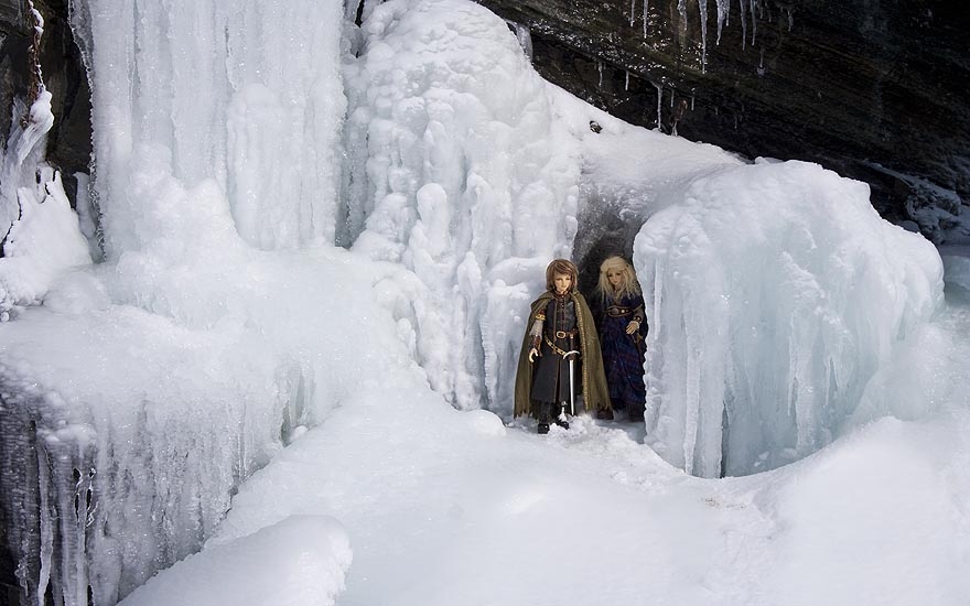 Kyle and Narae in the Ice Cave
